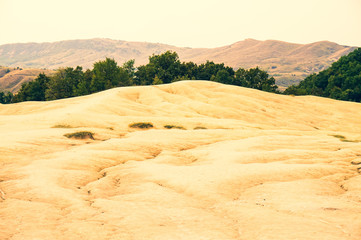 Mud vulcanos in Buzau, Romania