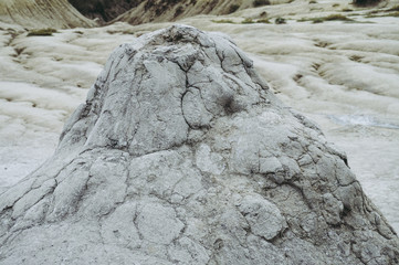 Mud vulcanos in Buzau, Romania