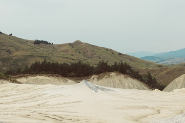 Mud vulcanos in Buzau, Romania