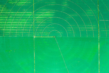 Aerial drone shot of a Pivot irrigation land a perfect green circle