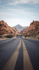 A street in the valley of fire state park, USA