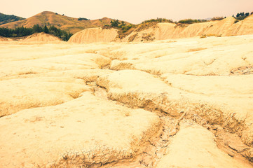 Draught, river bed - global warming/ no water concept