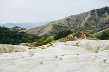 Mud vulcanos in Buzau, Romania