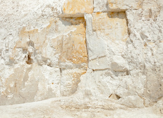 Chalk mining. Chalk hills. Chalk surface.