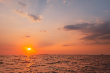 Sea wave low angle view. Ocean water background. View from below view of sea in sunset with. Sea or ocean wave close up view.