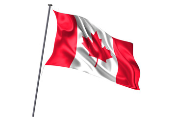 カナダ　 国旗　ポール　アイコン