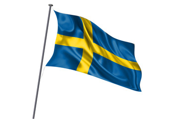 スウェーデン　 国旗　ポール　アイコン