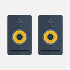 Vector graphic of stereo speaker with modern design