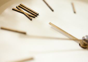 Clock face of the old wall clock
