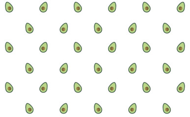Avocado seamless pattern for print, fabric and organic, vegan, raw products packaging. Texture for eco and healthy food vector eps 10
