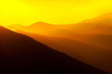 Obraz premium Atardecer en la cordillera los Andes