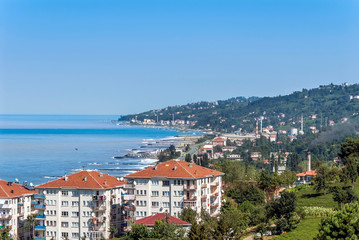 Obraz premium TRABZON, TURKEY - SEPTEMBER 24, 2009: City View, Coastal Road, Tea Factory. Of District