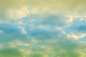 background of the clouds in the pastel sky