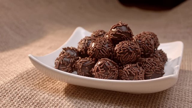 The traditional Brazilian party candy, the chocolate Brigadeiro