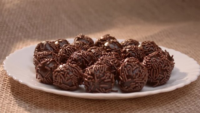 The traditional Brazilian party candy, the chocolate Brigadeiro
