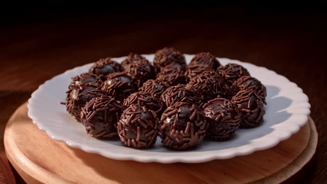 The traditional Brazilian party candy, the chocolate Brigadeiro