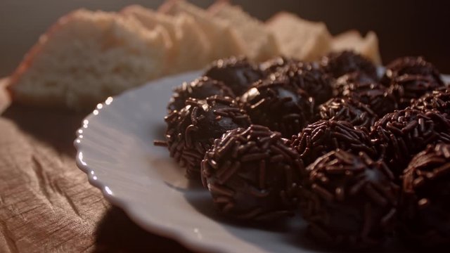 The traditional Brazilian party candy, the chocolate Brigadeiro