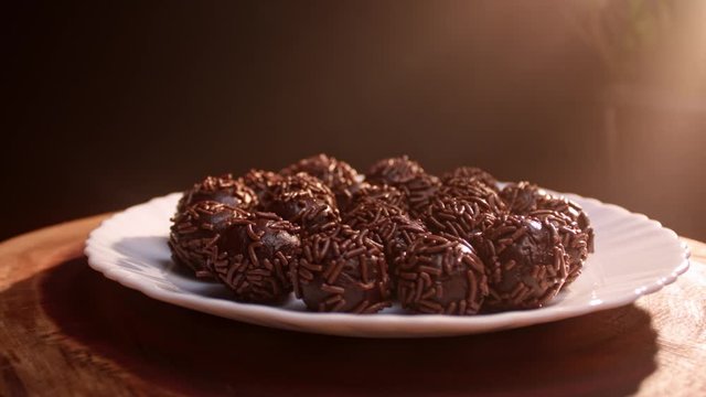 The traditional Brazilian party candy, the chocolate Brigadeiro