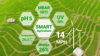 Smart digital agriculture technology by futuristic sensor data collection management by artificial...