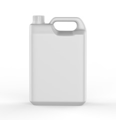 Blank  Plastic Jerry Can For Branding And Mock up, 3d Render Illustration.
