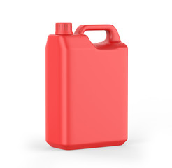 Blank  Plastic Jerry Can For Branding And Mock up, 3d Render Illustration.