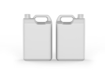 Blank  Plastic Jerry Can For Branding And Mock up, 3d Render Illustration.