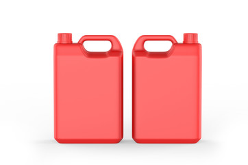 Blank  Plastic Jerry Can For Branding And Mock up, 3d Render Illustration.