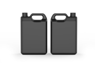 Blank  Plastic Jerry Can For Branding And Mock up, 3d Render Illustration.