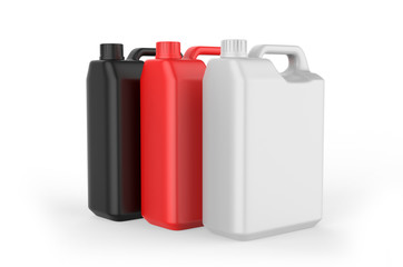 Blank  Plastic Jerry Can For Branding And Mock up, 3d Render Illustration.