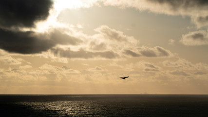 sunset over sea