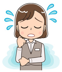 制服 スタッフ 受付 医療事務 店員 イラスト