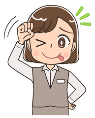 制服 スタッフ 受付 医療事務 店員 イラスト