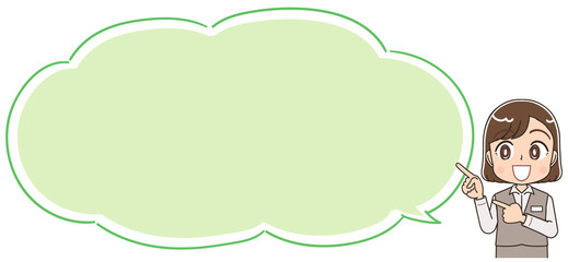 制服 スタッフ 受付 医療事務 店員 イラスト