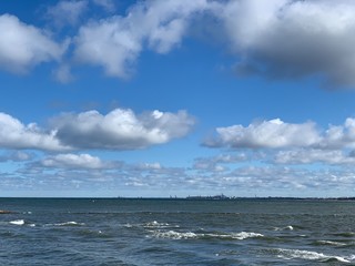 stormy clouds over the sea