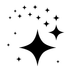 doodle set of vector stars sparkle icon, Clean star icon. Glowing light effect stars and shining burst. isolated on white background. vector illustration
