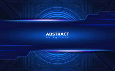 Technology Background. Neon Effect. Circuit Board Concept. Electronic Motherboard Illustration. Hi-tech Digital Technology And Engineering. Digital Technology Backdrop. Vector Illustration