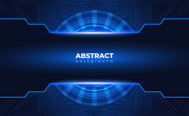 Technology Background. Neon Effect. Circuit Board Concept. Electronic Motherboard Illustration. Hi-tech Digital Technology And Engineering. Digital Technology Backdrop. Vector Illustration