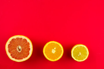 fruit background, a mixture of slices of citrus fruits, a vitamin set of fruits, healthy natural...