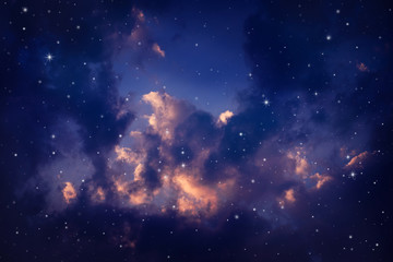 Fototapeta na wymiar night sky with stars.