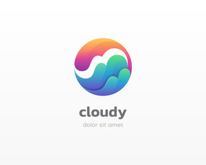 Circle cloud logo.