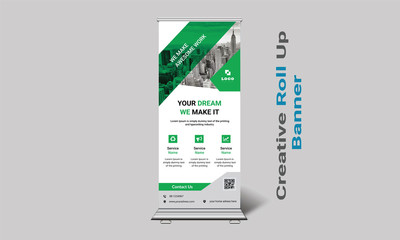 modern roll up banner template