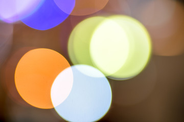 Blurred abstract wallpaper Of bokeh, colorful lights, a beauty of art caused by various effects of light that falls on