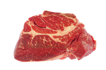 fresh beef isolated on white background
