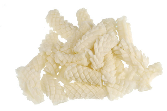 fresh raw squid cut for cooking