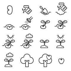Growing icon set