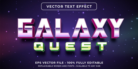 Editable text effect - retro galaxy game style © vectorrific23