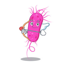 Pseudomoa bacteria in cupid cartoon character with arrow and wings