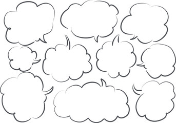 a lot of speech bubbles set