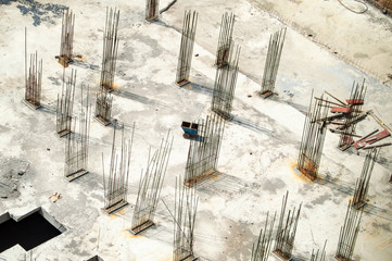 A construction site seen from above