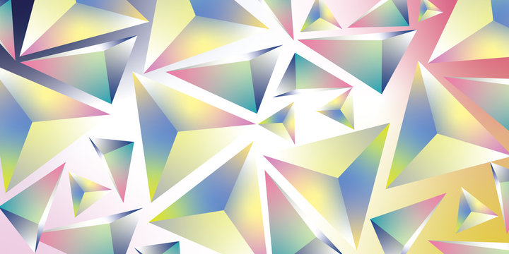 Abstract gradient triangle polygon pattern background texture vector